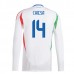 Seconda Maglia Italia Chiesa 14 Euro 2024 Manica Lunga 